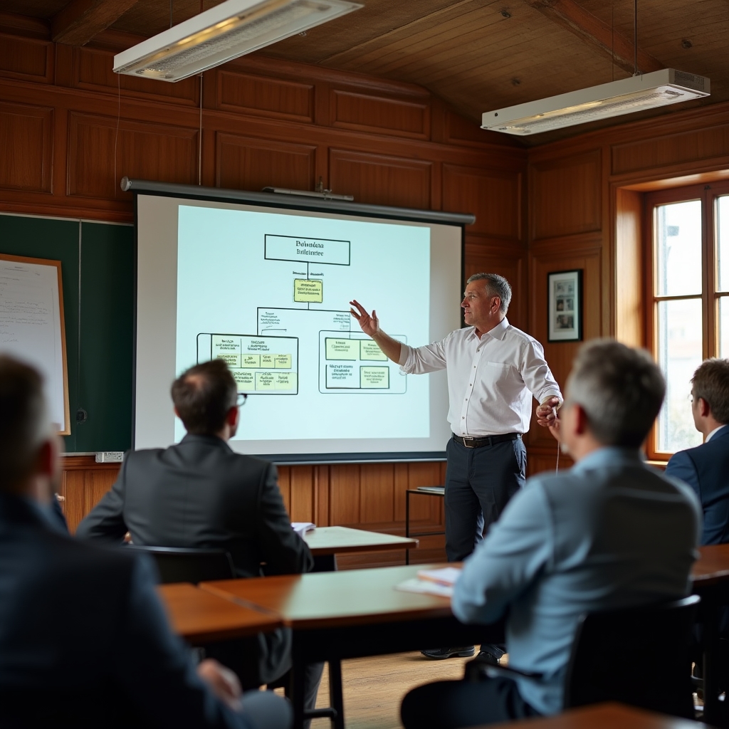 Educational session on Argentine fiscal environment for athletes and artists with instructor explaining tax concepts