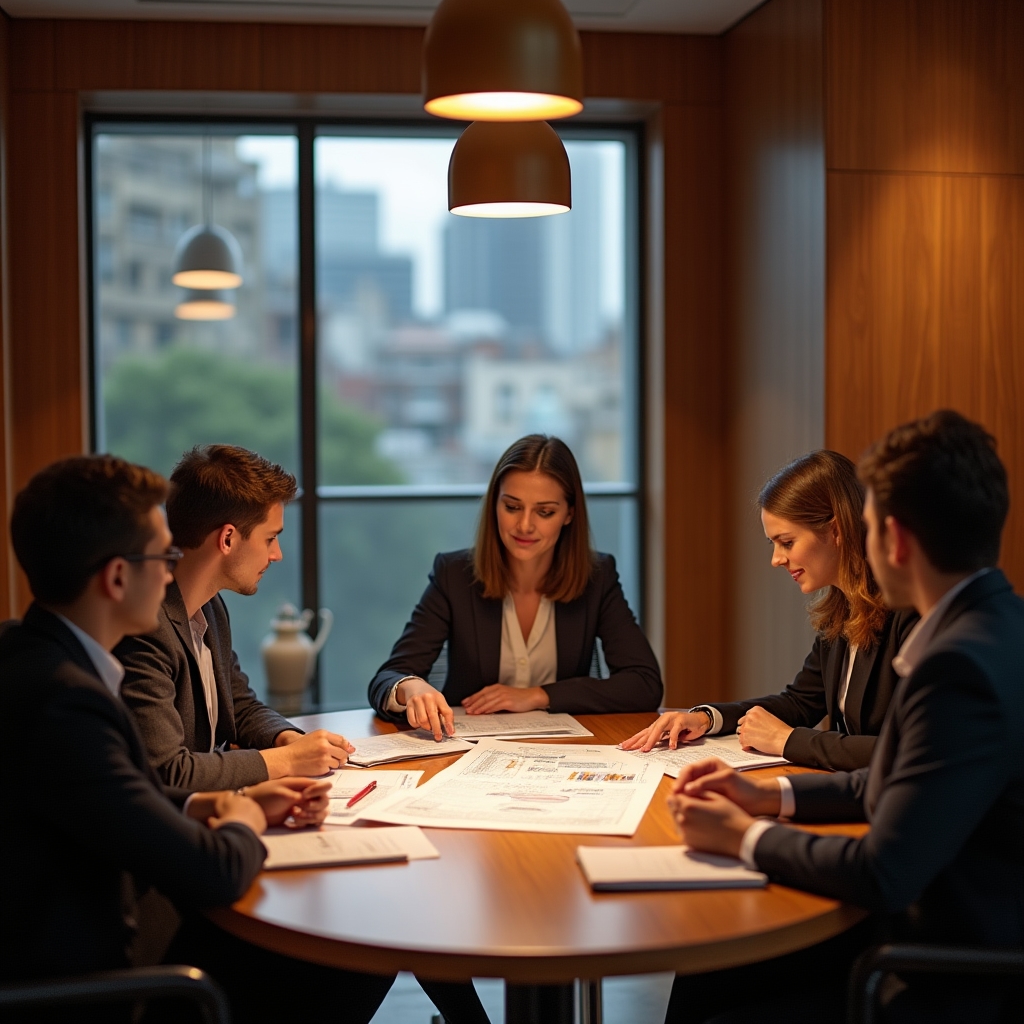 Professional development session showing career transition planning concepts with participants taking notes