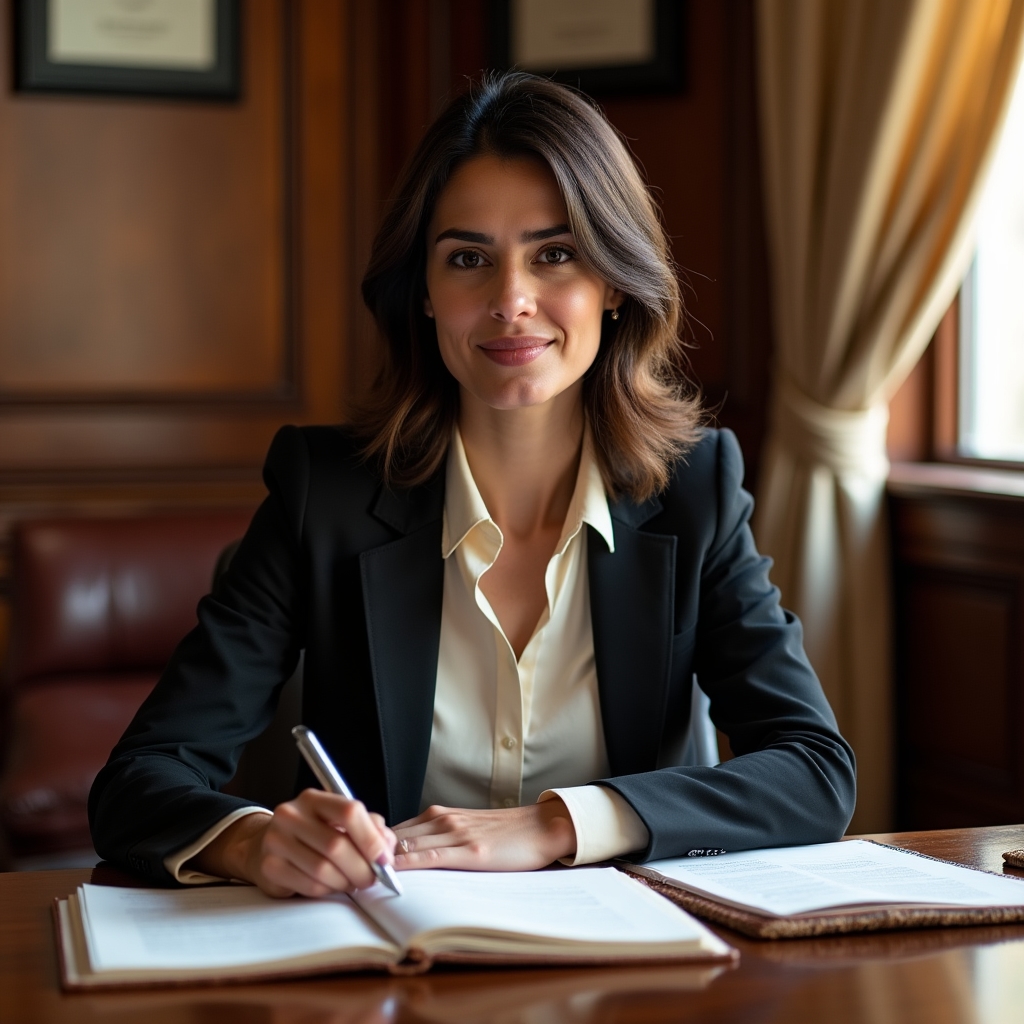 Vispante financial education specialist seated at desk reviewing program materials